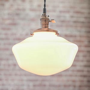 Pendant Lights - Schoolhouse Pendant -  Hanging Pendant Light - Industrial Shade Pendant - Retro - Mid Century Modern - Model No. 7621