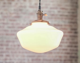 Pendant Lights - Schoolhouse Pendant -  Hanging Pendant Light - Industrial Shade Pendant - Retro - Mid Century Modern - Model No. 7621