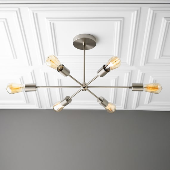 Brushed nickel sputnik light deals