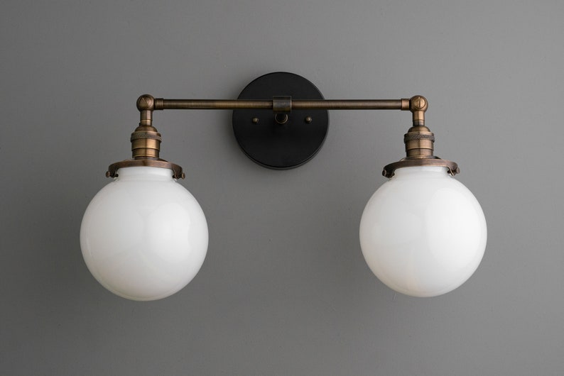 Globe Light Fixture Wall Light Vanity Light Globe Vanity Etsy