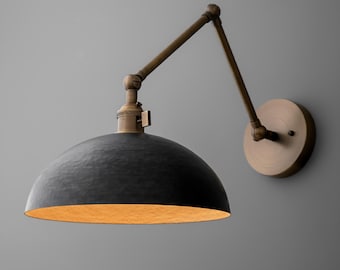 Sconce Light-Industrial Wall Lamp-Swing Arm Sconce-Adjustable Wall Lamp - Model No. 7700