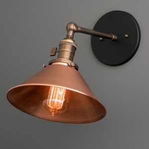 Copper Wall Sconce - Industrial Lamp - Black Sconce - Industrial Fixture - Wall Sconces - Wall Lamp - Model No. 3362