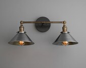 Steel Lighting - Industrial Lighting - Vanity Light - Steampunk Lighting - Bathroom Light - Articulating Light - Model No. 0799