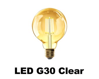 5,5 W - 500 lumens - Ampoule globe G30 teintée ambre clair - 2100 Kelvin