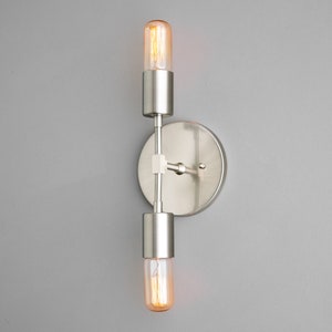 Modern Industrial Sconce - Edison Bulb - Wall Light - Minimalist Lighting - Two Bulb Sconce - Model No. 8980