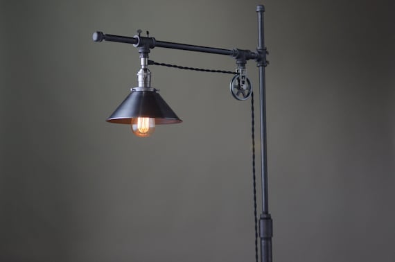 Industrial Standing Lamp Reading Floor, Industrial Pipe Standing Lamp