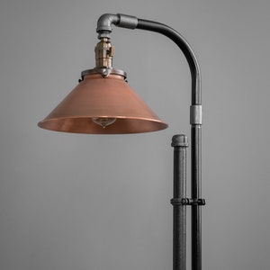 Industrial Floor Lamp Copper Shade Industrial Furniture Machine Age Modern Floor Light Reading Lamp Model No. 9100 image 3