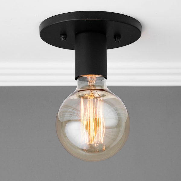 Minimalist Light Fixture - Edison Bulb - Flush Mount - Ceiling Light - Sconce - Simple Lighting - Model No. 2057