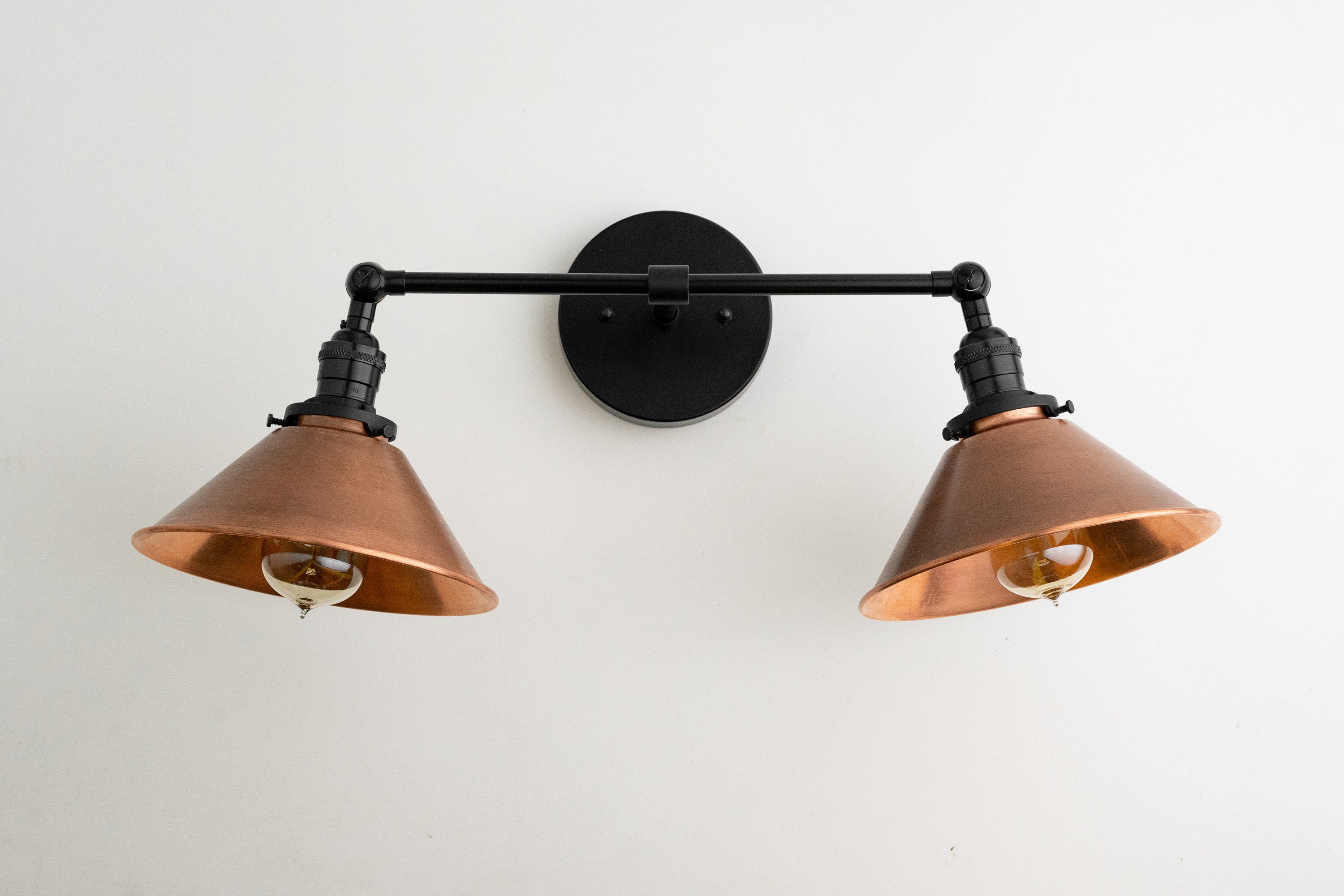 Hammered copper clearance vanity light