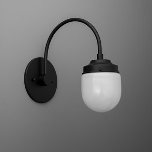 Sconce Light-Brass Wall Sconce-Modern Wall Light-Opal Glass Sconce - Model No. 2729 image 6