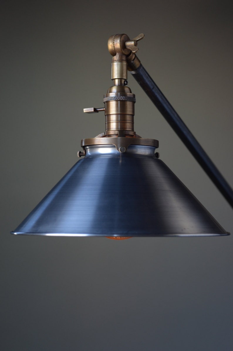 Standing Reading Lamp Industrial Floor Lamp Edison Floor Lamp Industrial Furniture Iron Pipe Model No. 1143 image 4