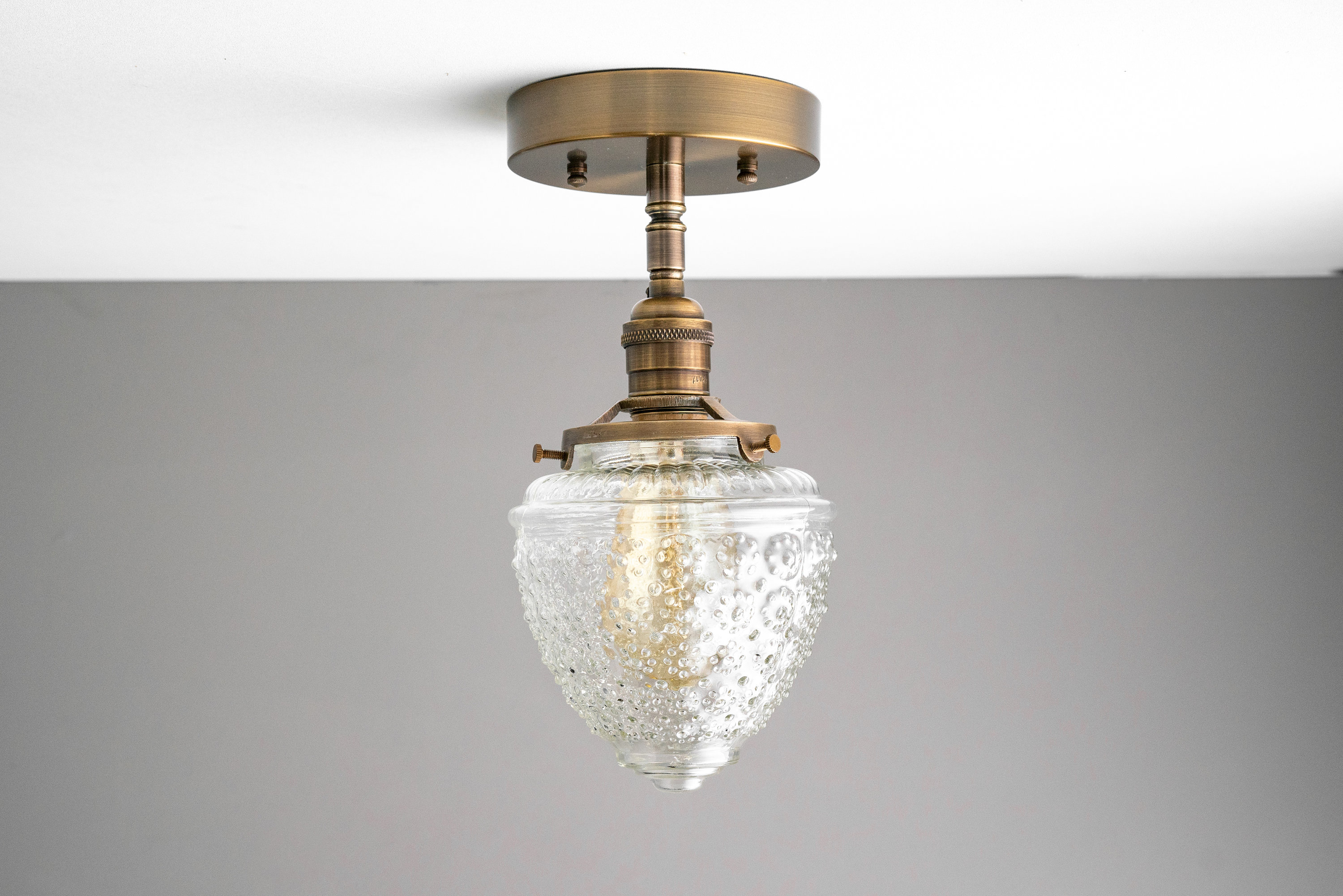 Brushed brass flush ceiling light deals