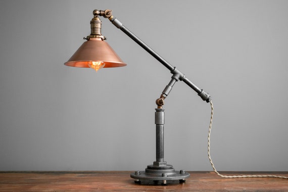 Industrial Table Lamp Edison Desk Lamp Copper Lamp Pipe - Etsy