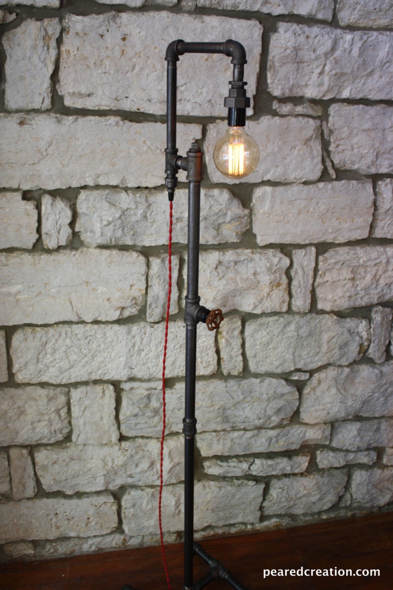 Edison Bulb Floor Lamp Industrial Style Bare Bulb Light Steampunk Lamps Model No. 9917 image 9