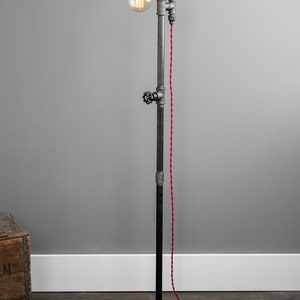 Edison Bulb Floor Lamp Industrial Style Bare Bulb Light Steampunk Lamps Model No. 9917 image 2