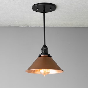 Copper Lighting - 8 Inch Shade - Pendant Lighting - Hanging Lamp - Kitchen Lighting - Island Light - Light Fixture - Model No. 8735