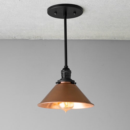 Copper Lighting 8 Inch Shade Pendant Hanging - Copper Ceiling Hanging Lights Copper Lighting 8 Inch Shade Pendant Hanging - Copper Ceiling Hanging Lights
