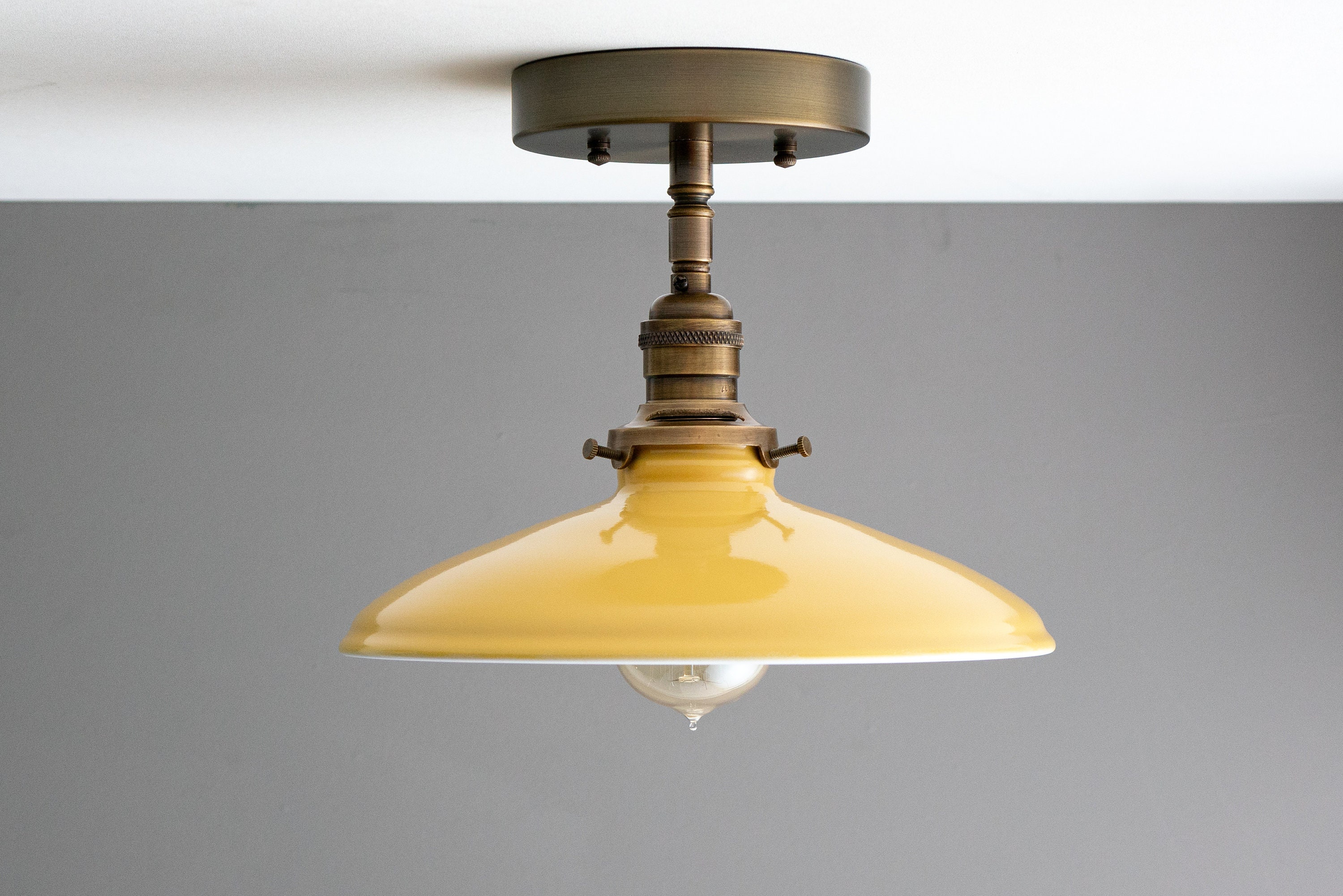 Yellow flush mount light deals