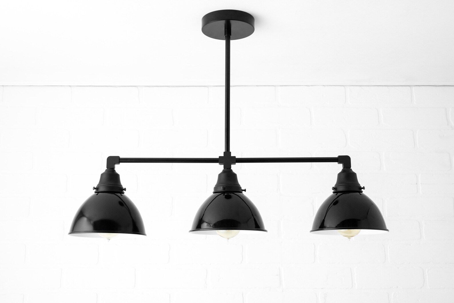 Black Chandelier Industrial Chandelier Farmhouse Lighting Etsy