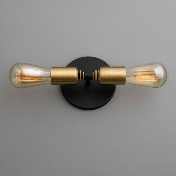 Wall Lighting - Black Vanity - Mirror Light - Bathroom Lighting - Industrial Lighting - Bare Bulb Vanity - Edison Bulb - Model No. 0348