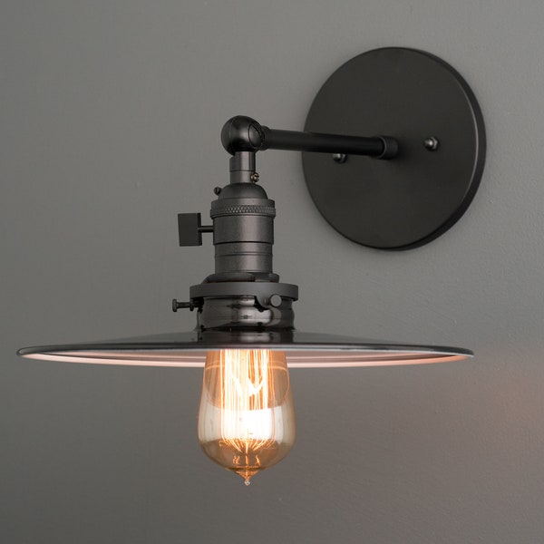 Industrial Wall Lamp - Black Sconce - Edison Bulb - Bedside Lamp - Light Fixtures - Model No. 8281