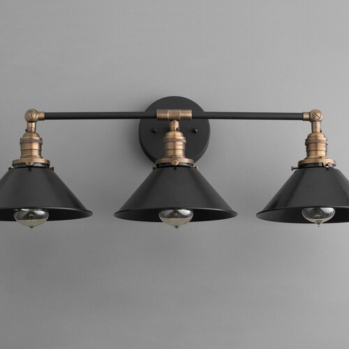 Industrial Vanity Lighting Rustic Bathroom Light Fixture Etsy