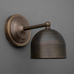 Sconce Light-Brass Wall Sconce-Industrial Lamp-Metal Wall Light - Model No. 6649