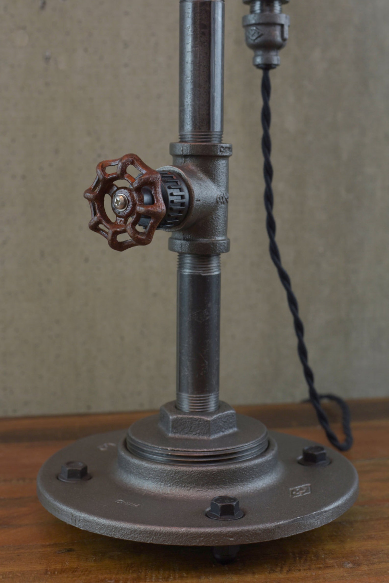 Edison Table Lamp Industrial Furniture Iron Pipe Lamps Etsy
