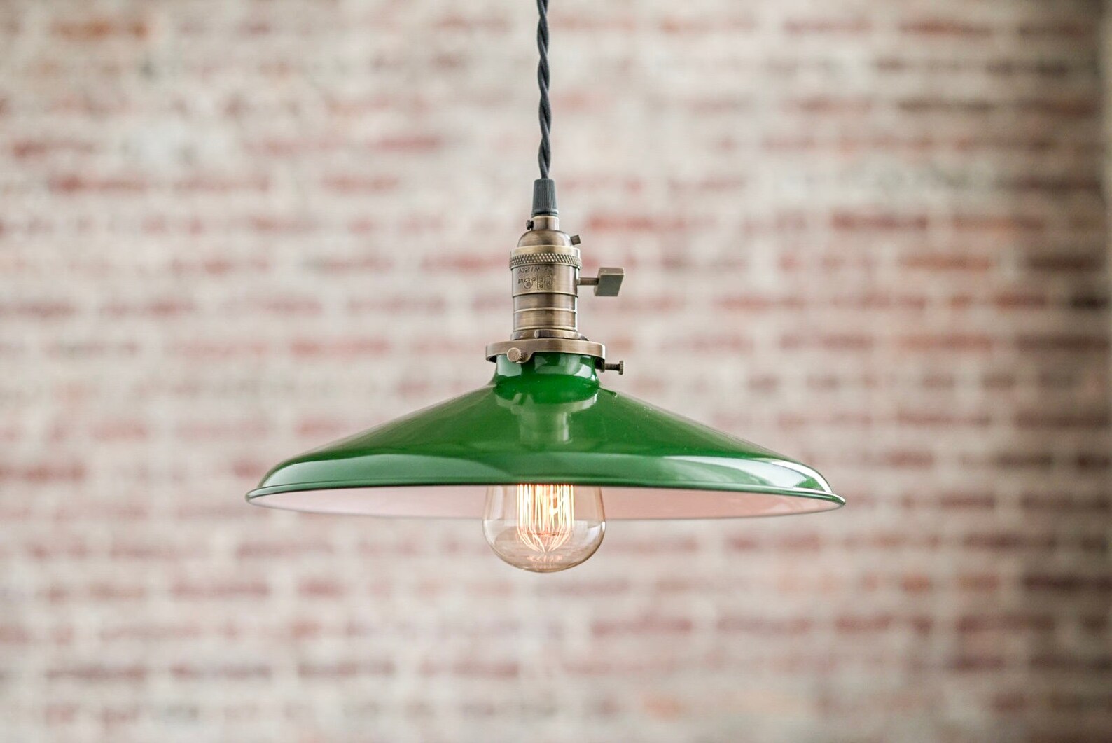 12 Inch Green Pendant Lights Metal Shade Hanging Pendant Etsy
