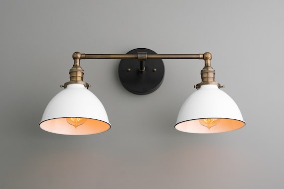 White farmhouse on sale vanity light