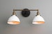 Farmhouse Vanity - White Shade Light - Wall Light Fixture - Industrial Lighting - Rustic Vanity Light - Model No. 4564 