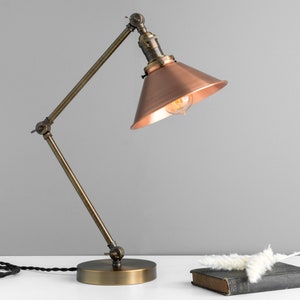 Modern Desk Lamp - Metal Lamp - Rustic Home Decor - Work From Home - Unique Gifts - Model No. 6373