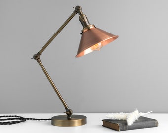 Modern Desk Lamp - Metal Lamp - Rustic Home Decor - Work From Home - Unique Gifts - Model No. 6373