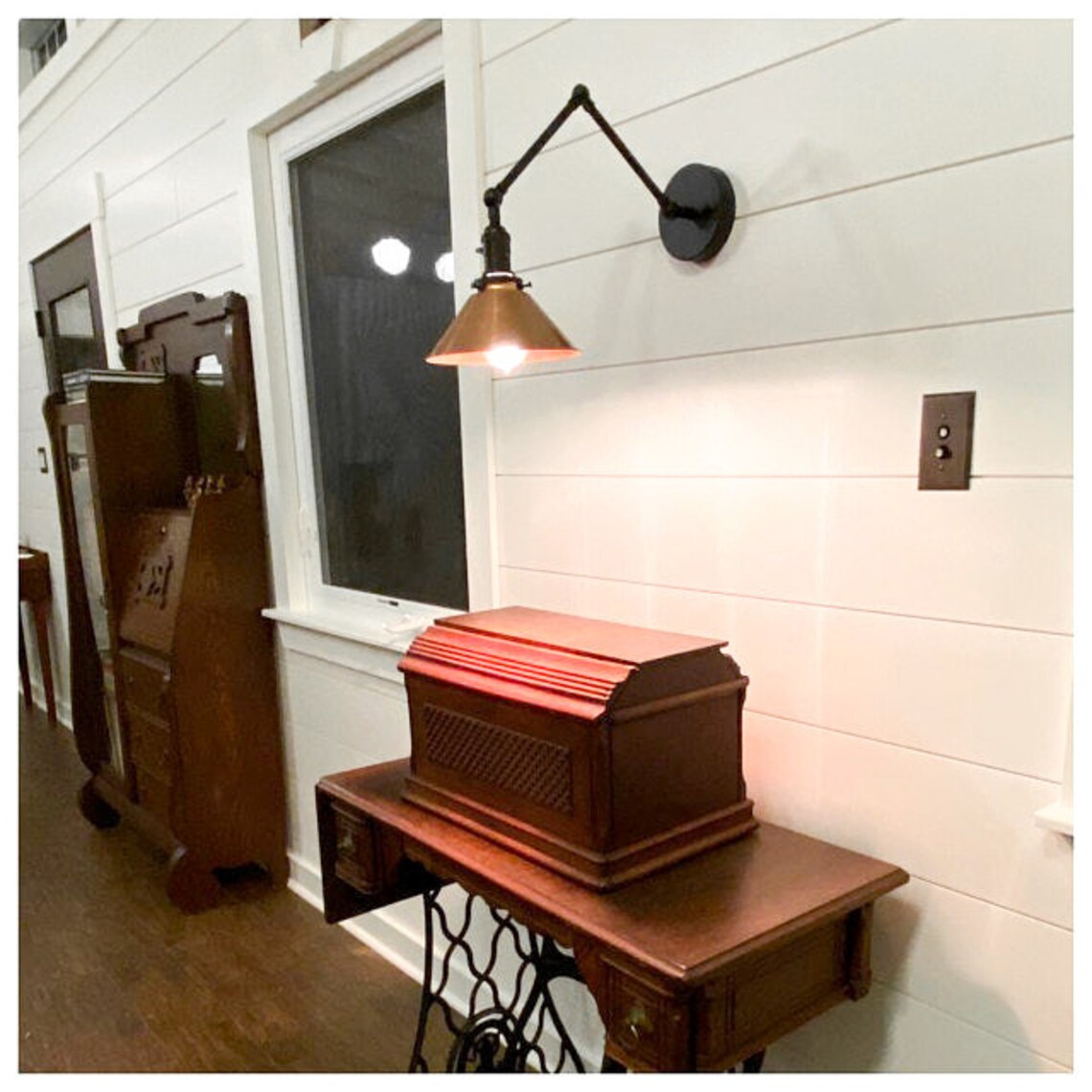 Articulating Copper Wall Sconce Rustic Lighting Swivel Etsy