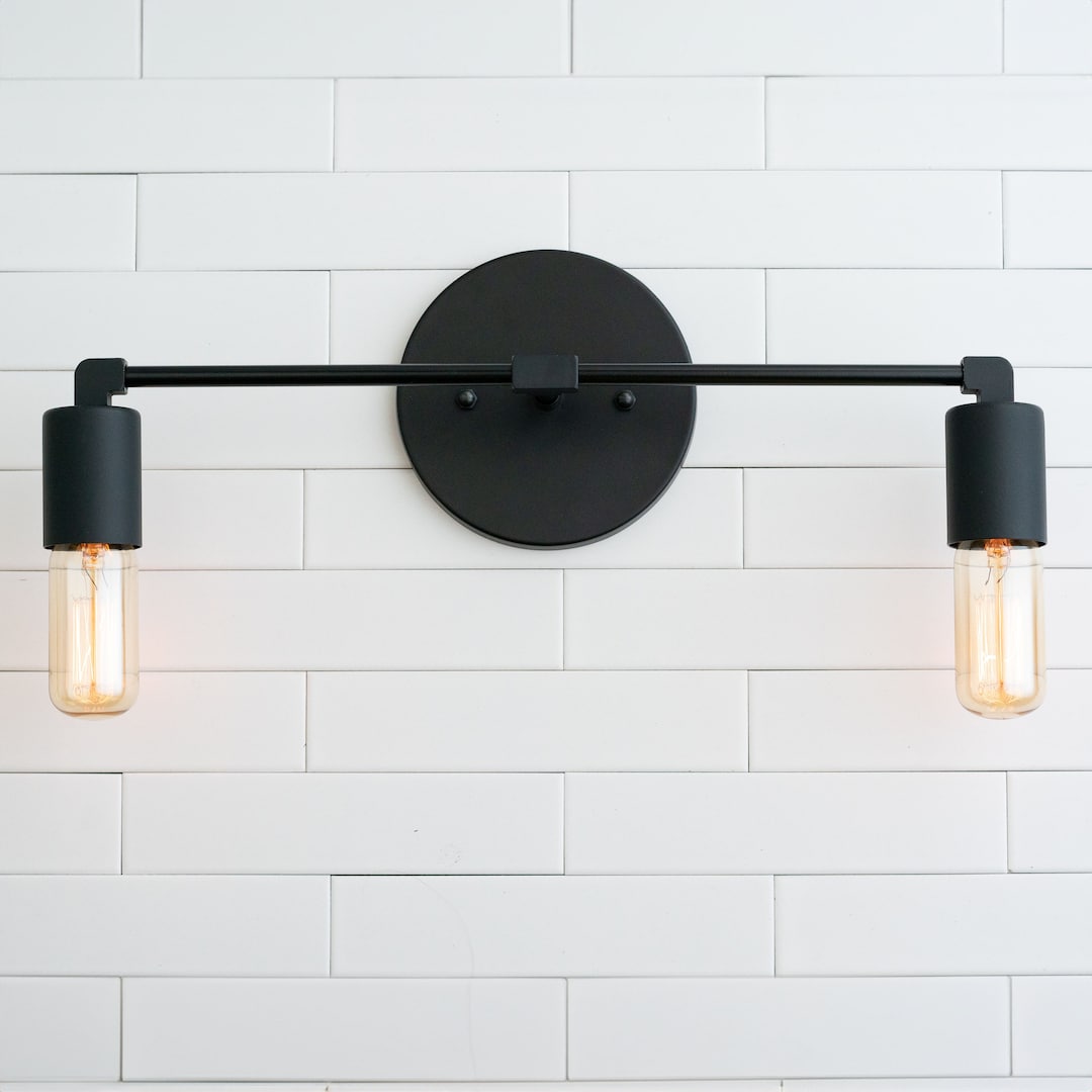 Wall Lighting - Vanity Light - Bathroom Light - Wall Lamp - Black ...