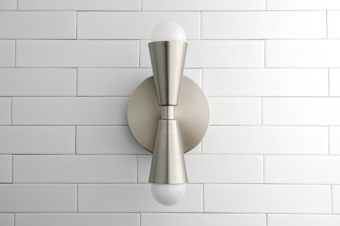 Brushed Nickel Sconce - Wall Sconce - Bathroom Vanity Lighting - Model ...