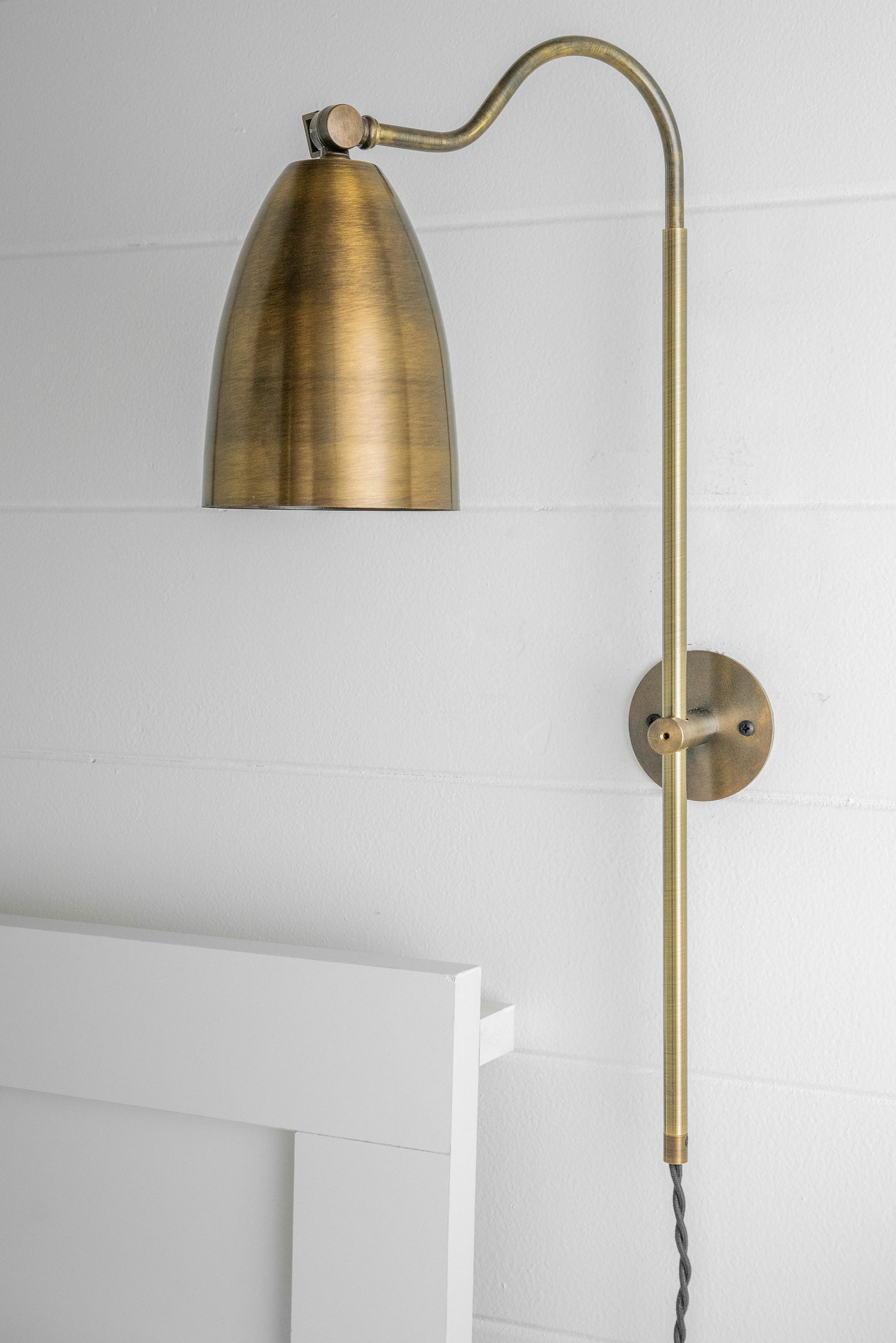 Bedside Lighting Bedside Wall Sconce Plug in Wall Sconce Etsy UK