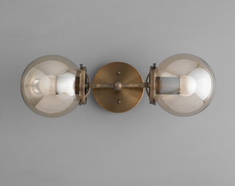 Double Globe Vanity - Farmhouse Vanity - Farmhouse Lighting - Industrial Lighting - Rustic Lighting - Rustic Vanity - Model No. 8983