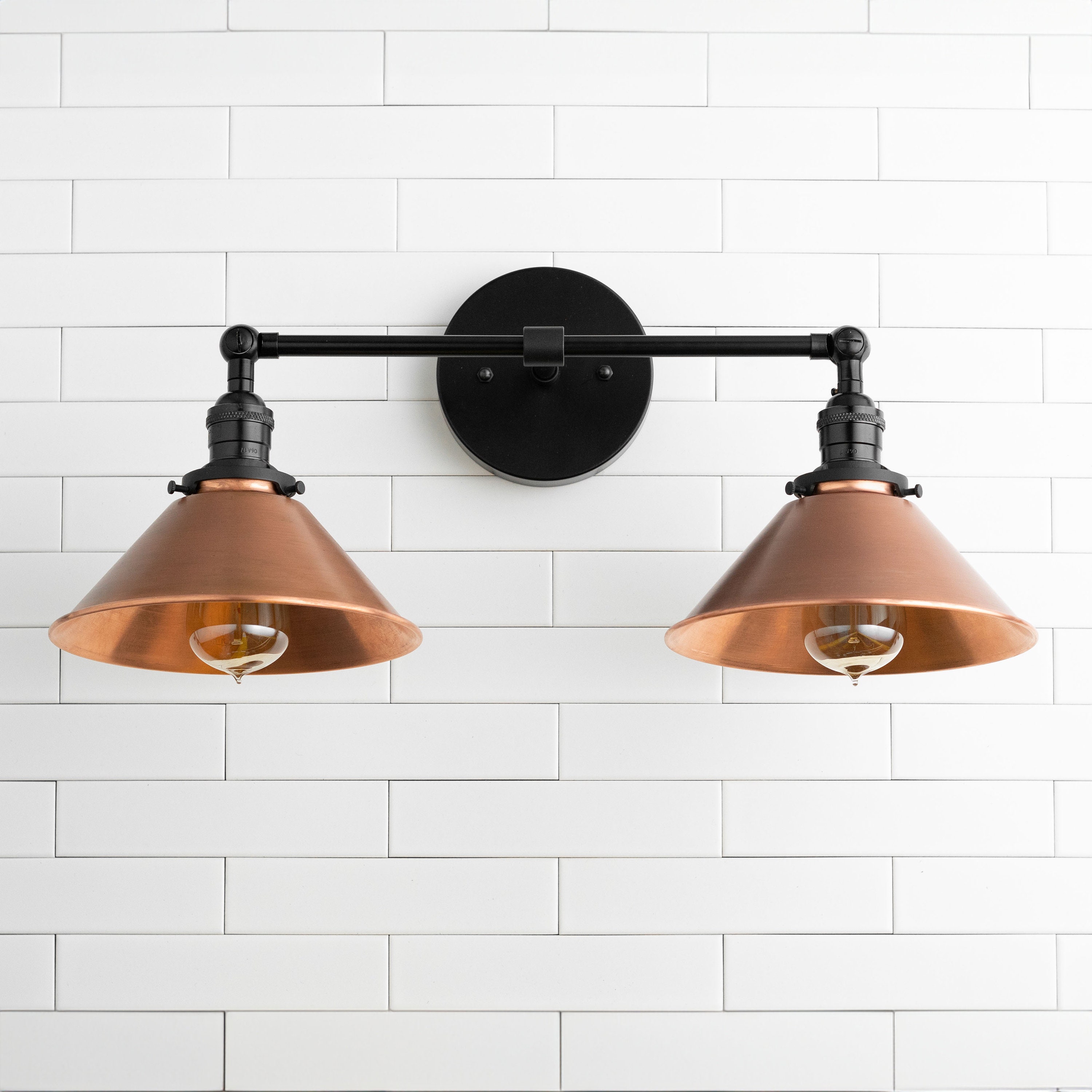 Copper Vanity Light Industrial Bathroom Industrial Decor Vanity