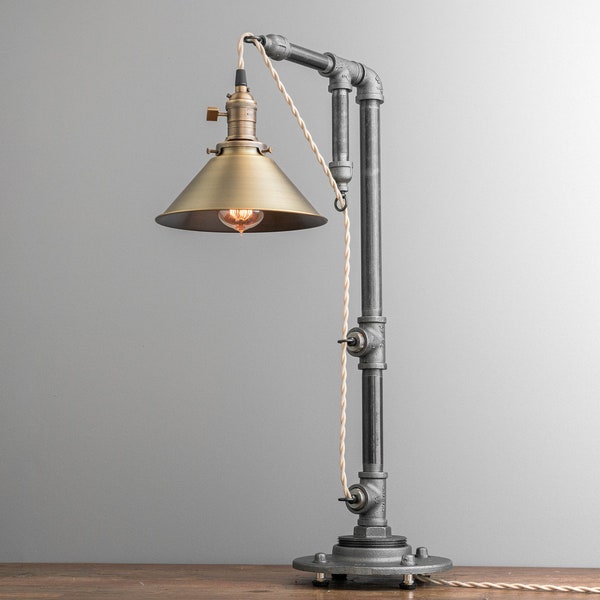 Vintage Industrial Iron Tube Edison Table Lamp main image 0