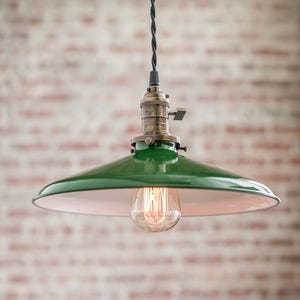 12 Inch Green - Pendant Lights - Metal Shade -  Hanging Pendant Light - Industrial Shade Pendant - Modern - Model No. 6728