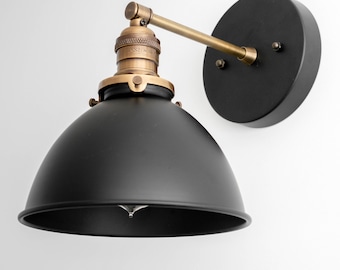 Matte Black Shade - Light Fixtures - Industrial Lighting - Wall Sconce - Wall Light - Model No. 3748