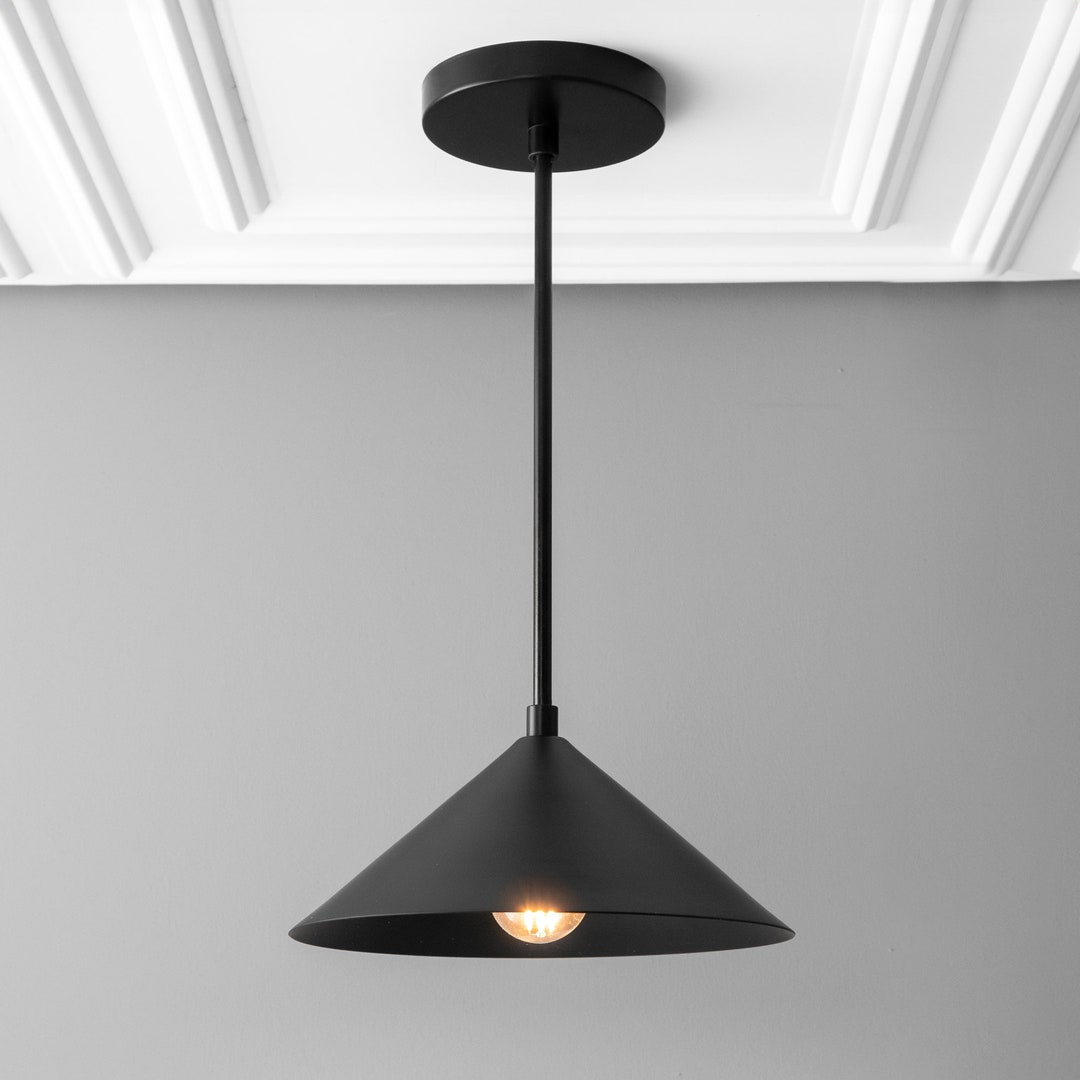 Pendant Lamp - Cone Pendant - Black Pendant Light - Island Lighting ...