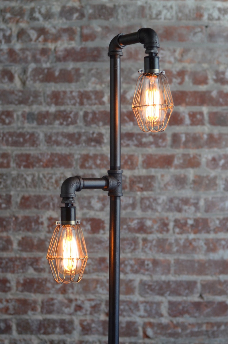 Pipe Floor Lamp Industrial Floor Lamp Edison Bulb - Etsy