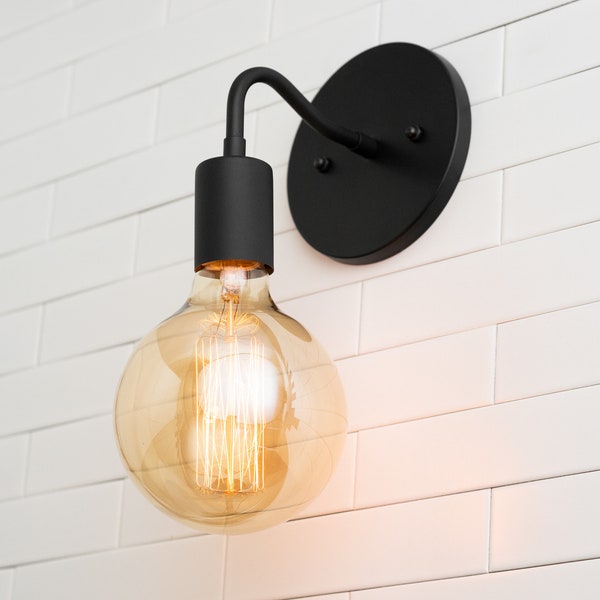 Sconce - Simple Wall Light - Industrial Sconce - Rustic Lighting - Bedroom Wall Light - Edison Bulb Light - Model No. 5787