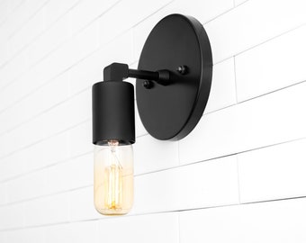 Minimalist Industrial Lighting - Edison Bulb Sconce - Simple Lighting - Small Wall Light - Model No. 1174