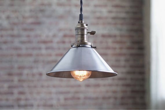 8 Inch Steel Pendant Lights Steel Shade Hanging Pendant Light