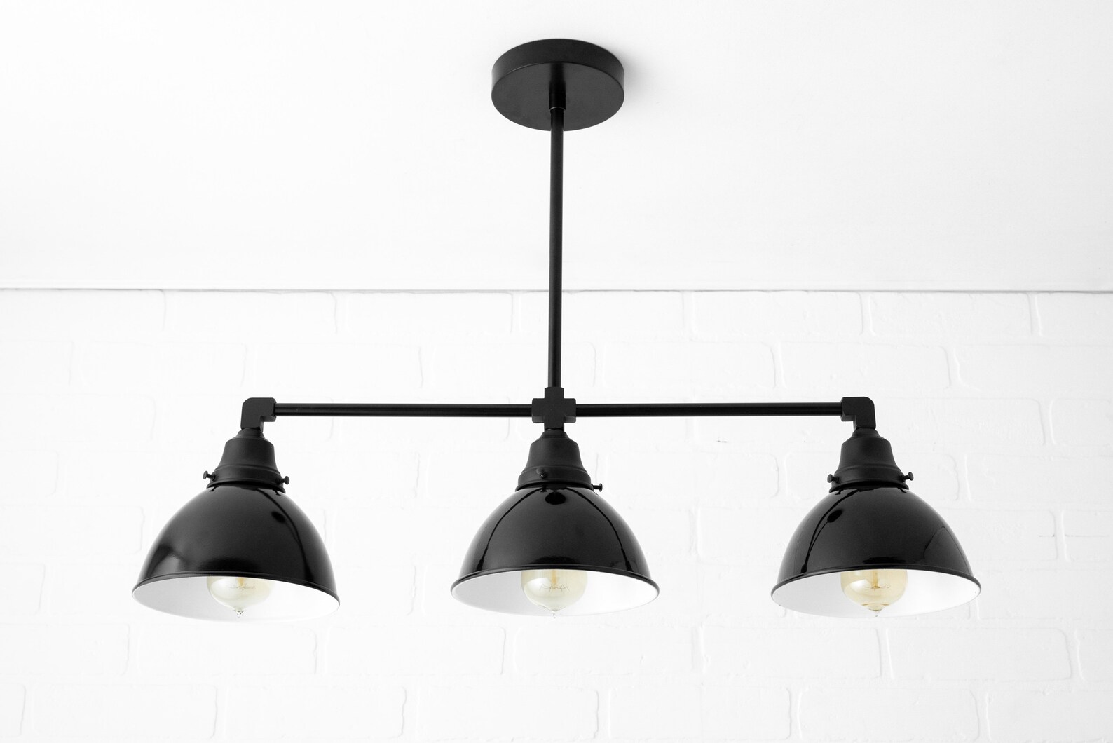 Black Chandelier Industrial Chandelier Farmhouse Lighting Etsy