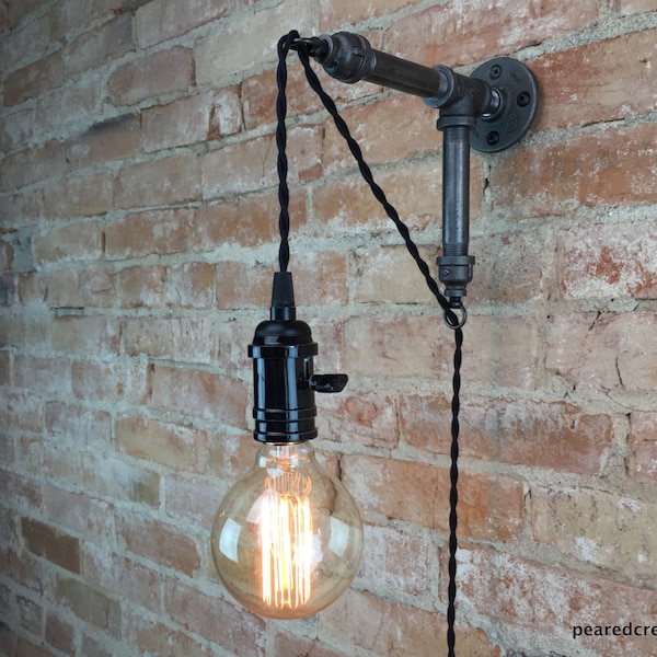 Industrial Wall Sconce - Pendant Edison - Hanging Lamp - Edison Bulb - Wall Light - Model No. 8152