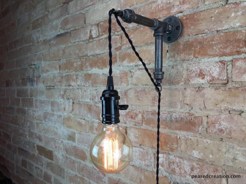 Industrial Wall Sconce - Pendant Edison - Hanging Lamp - Edison Bulb - Wall Light - Model No. 8152 